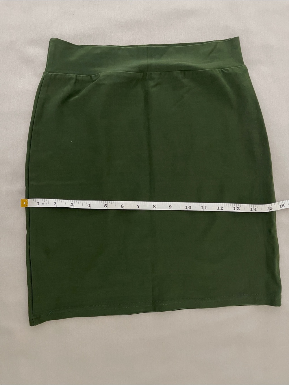 High-Waist Olive Green Mini Skirt - Picture 4 of 5